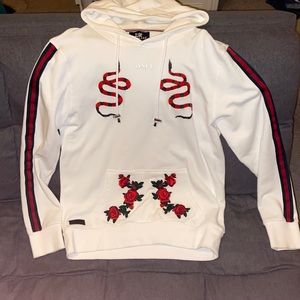 Damati hooded sweatshirt. Size XL. White/Green/Red